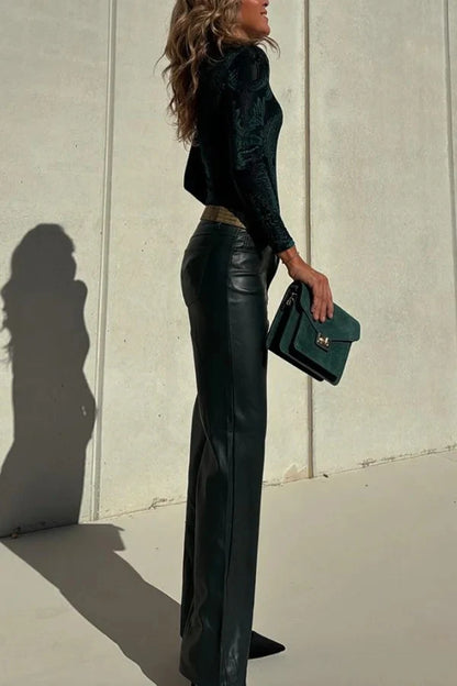 Serenya Breeze™ | Leather Vacation Maxi Pants