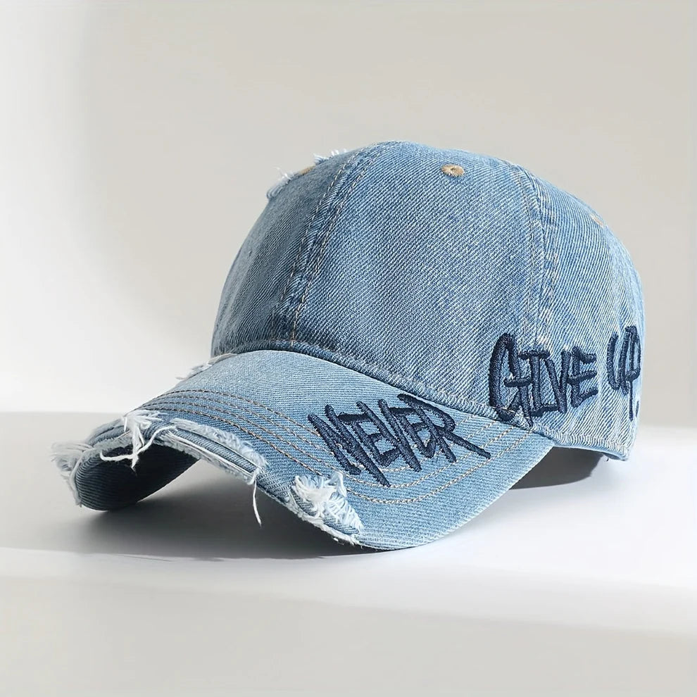 Never Give Up™ | Unisex Graffiti Denim Cap