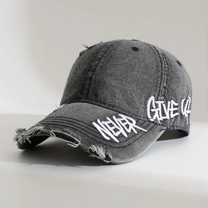 Never Give Up™ | Unisex Graffiti Denim Cap